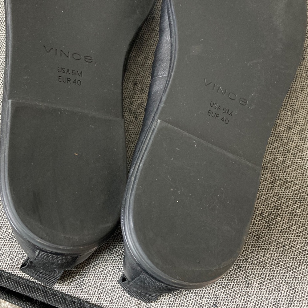 Vince Black Leather Ballet Flats - Picture 11 of 11